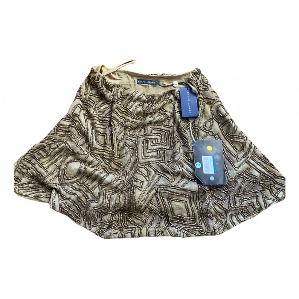 NWT Blue label Ralph Lauren beaded mini skirt.